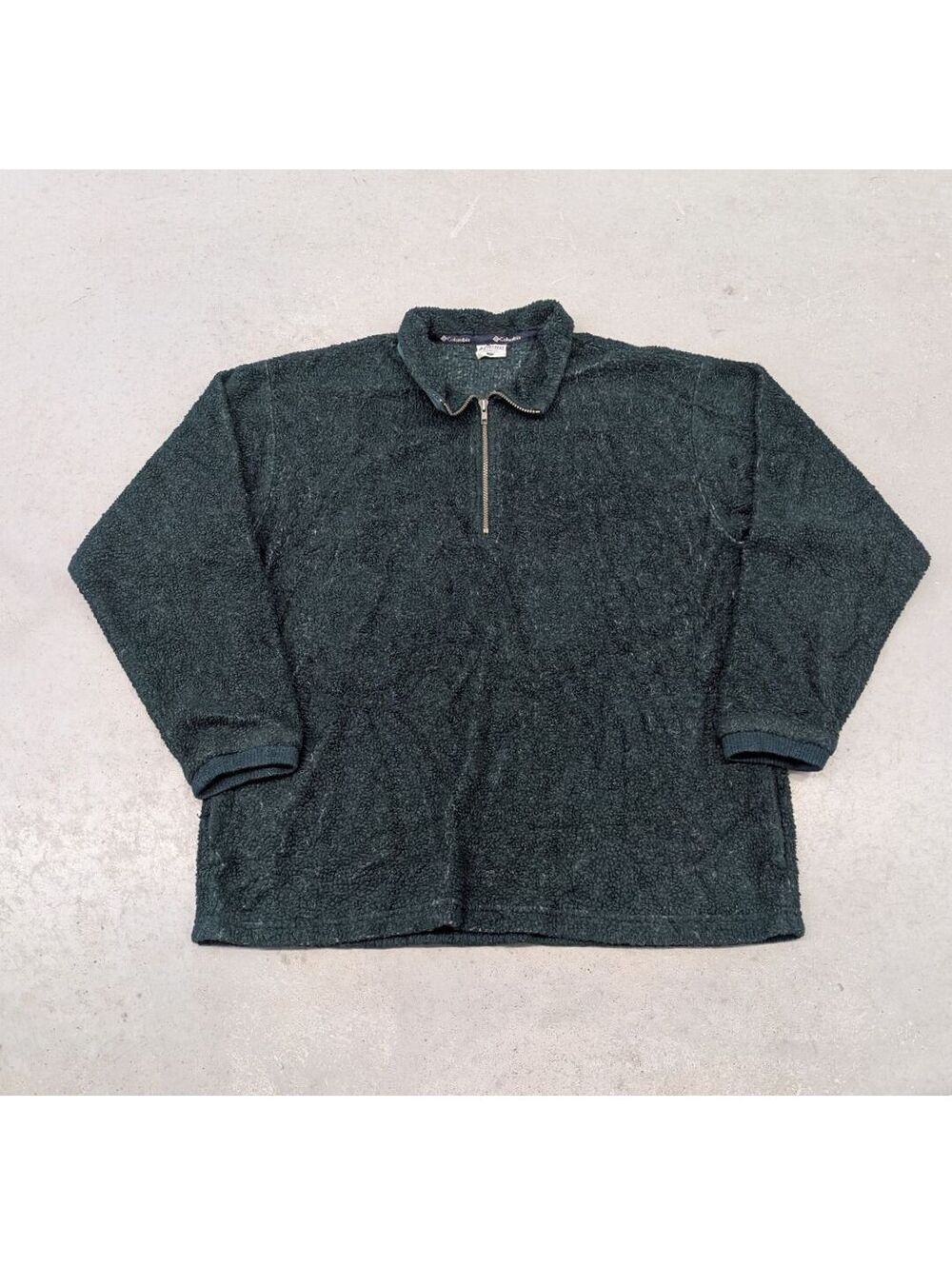 Vintage 90s Columbia Made in USA Green Fleece Sweater